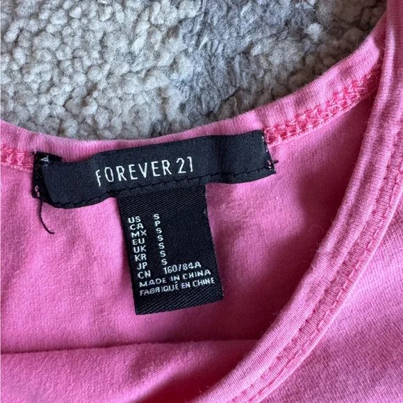 Forever 21 Pink Crop Tank Top - Picture 4 of 5